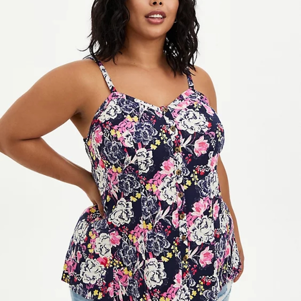 Torrid Floral Sweetheart Top